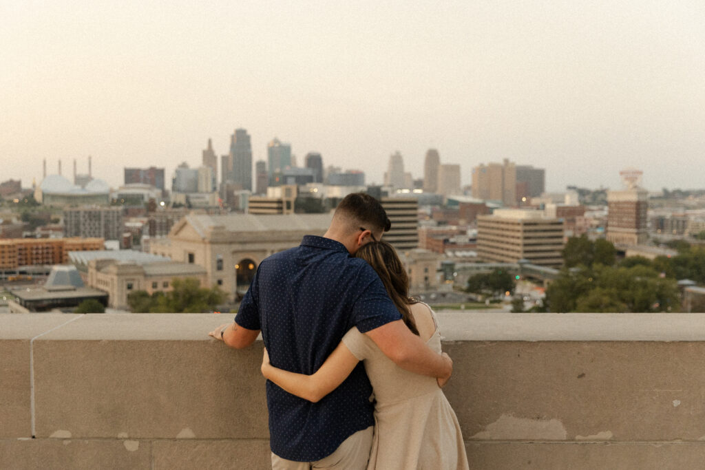 Kansas City Skyline at Liberty Memorial or WW1 Museum. 