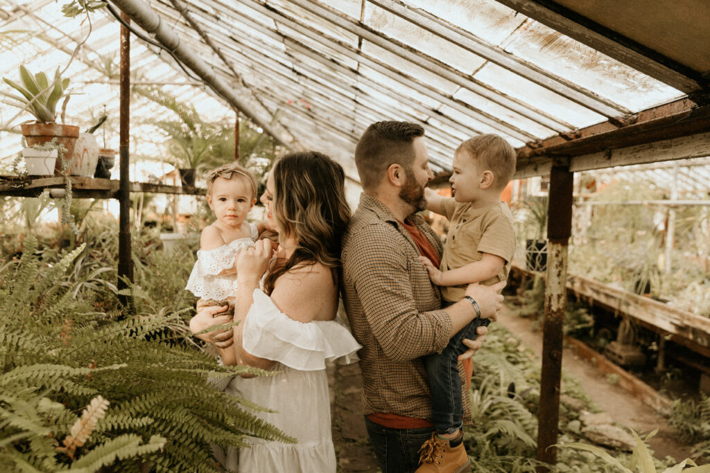 Family Session in Kansas City's Hidden Gem - John's Greenhouse KC.