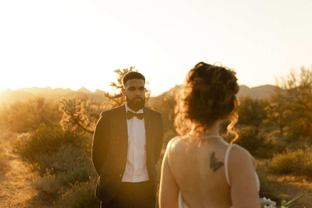 Golden Hour Wedding Photos at Lost Dutchman State Park