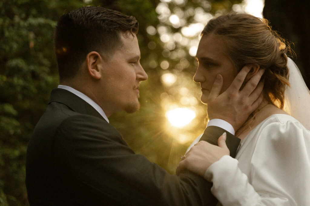 Golden Hour Photos at a Forest Wedding in Redwood National Park